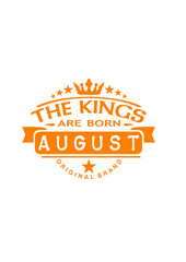 august kings born birth month crown logo anniversaire