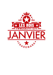 janvier rois naissent mois naissance logo anniversaire