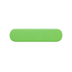  3D Lime Green Rounded Button on Transparent Background