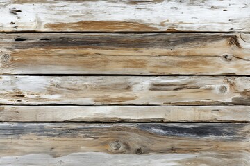 Naklejka premium Rustic Wood Wall White Background Isolated 