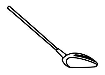 Spoon Silhouette: Minimalist line art depicts a sleek spoon against a clean backdrop, ready for a culinary journey.