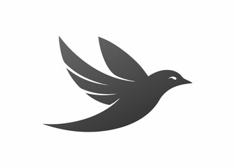 Fototapeta premium 🕊️Soaring Silhouette: A graceful bird in full flight, its form rendered in elegant shadow, evokes a sense of freedom, aspiration, and the boundless sky.