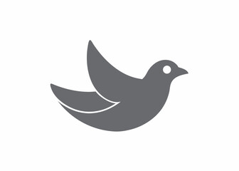 Obraz premium Soaring Icon: A minimalist illustration of a dove, its wings outstretched in a symbolic representation of peace and freedom, rendered in a clean and modern style.
