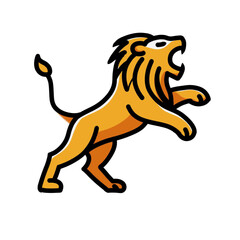 Vector Illustration of a Cartoon Tiger with Bold Stripes and Orange Fur on a White Background for Icon, Logo, or Sticker