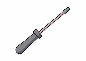 Obraz premium Screwdriver : A precise illustration showcases a sleek screwdriver, ready to tackle any task. A symbol of precision, reliability, and the craftsmanship of fixing and building.