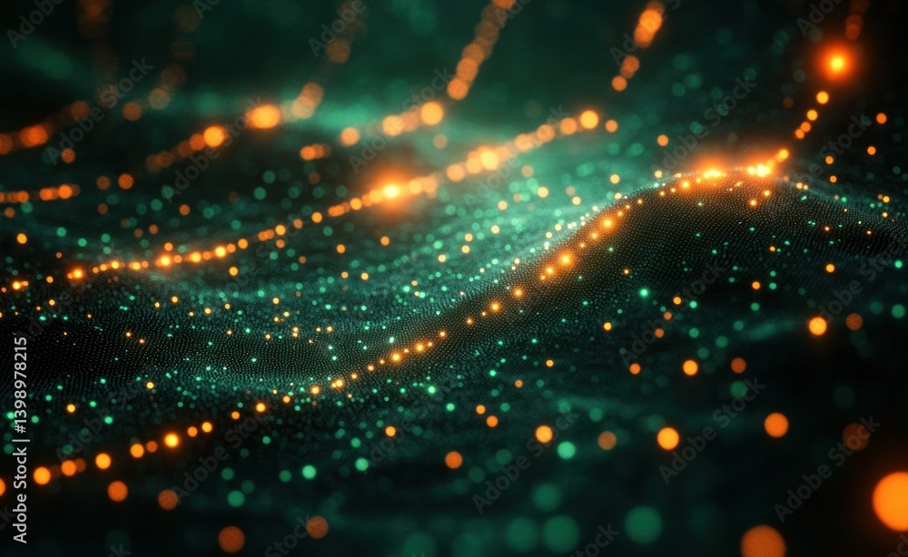 Aufkleber artificial intelligence neural network digital mesh cyber connectivity technology future