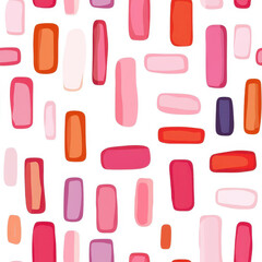 A vibrant abstract pattern featuring colorful blocks in pink and red, perfect for enhancing any clean space.