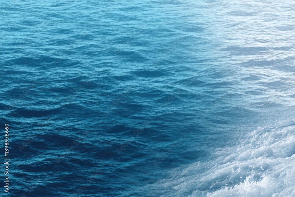 Poster a digitally created collage showcasing the serene texture of a blue water surface. ideal for use as 