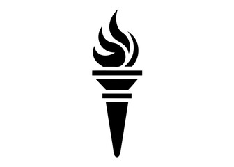 Torch of Hope: A symbol of light and guidance, this torch silhouette embodies inspiration and represents the flame of knowledge, a beacon of aspiration, and a timeless emblem of enlightenment.
