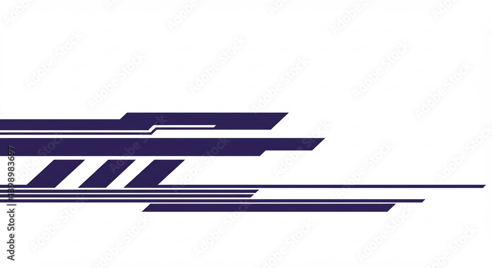 Aufkleber abstract geometric graphic element with dark blue lines design on a white background. modern vector 