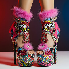 high heels drag queen shoes 