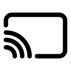 Cast icon, screen share, airplay, stream, UI, line
