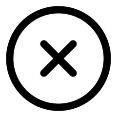 Close icon, cancel, delete, remove, UI, line