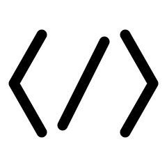 Code icon, programming, develop, script, UI, line