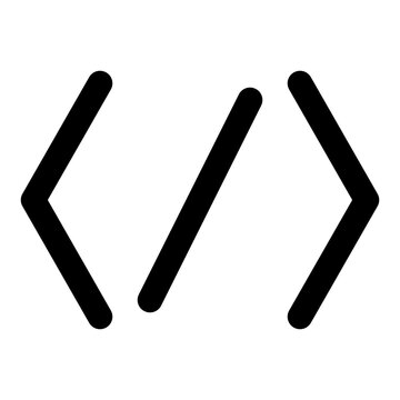Code icon, programming, develop, script, UI, line