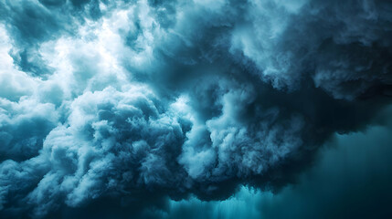 Dramatic Storm Clouds Over Ocean