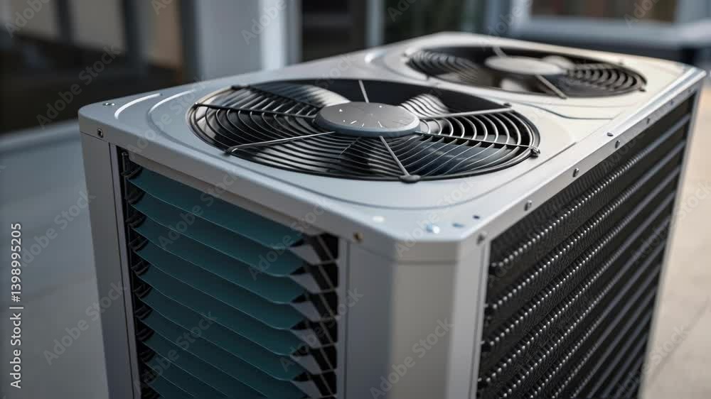 Aufkleber a closeup showcasing a highefficiency cooling unit emphasizing the sleek design and fins that enhanc