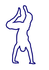 capoeira trace dessin ligne