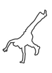 capoeira trace dessin ligne