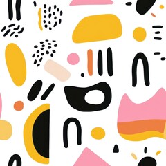Dive into a world of vibrant abstract doodles, perfect for sparking creativity in your next craft project or textile design.