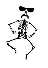 moustache squelette personnage bonhomme