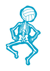 volleyball ou waterpolo squelette logo club