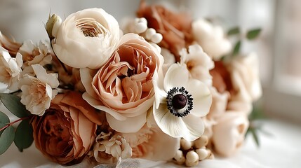 Blush Pink and White Flower Bouquet