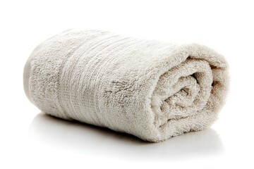 Neat Folded Towel White Background Isolated
