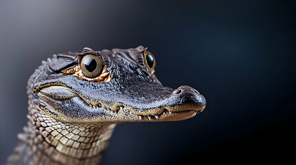 Fototapeta premium Close Up Of Baby Alligator Head Portrait
