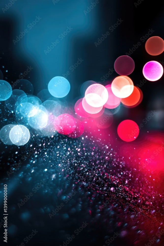 Poster a macro lens captured a stunning backdrop, featuring colorful bokeh effects ideal for layering and l