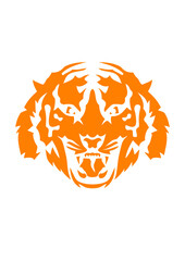 tigre face animal sauvage dessin