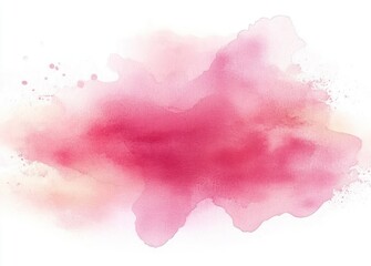Obraz premium Soft Pink Watercolor Splash Abstract Background with Paper Texture