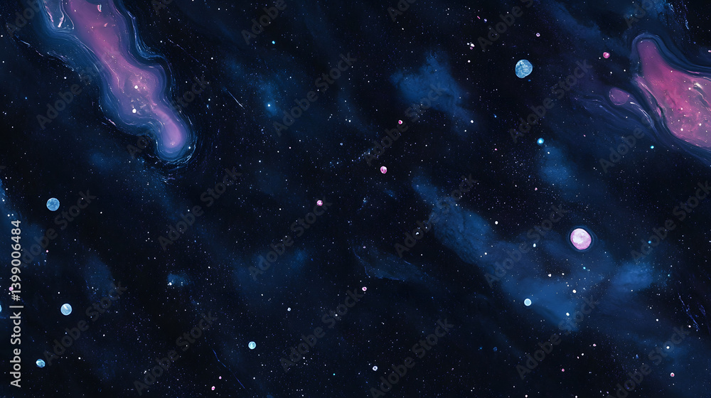 Poster dark granite patterned formica texture with abstract cosmic design
