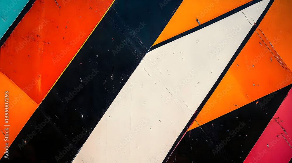Poster dynamic geometric abstract background with bold lines and sharp angles