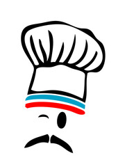 chef toque cuisinier ouvrier France moustache
