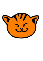 chat face cartoon dessin