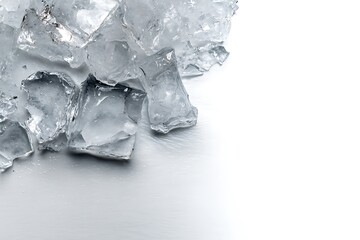 Cool Ice Overlay White Background Isolated

