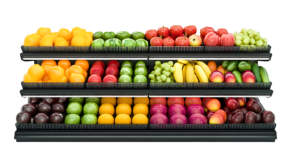 Vibrant Fresh Fruit Display Abundant Colorful Produce Grocery Store Delight