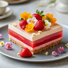 cheesecake with strawberries