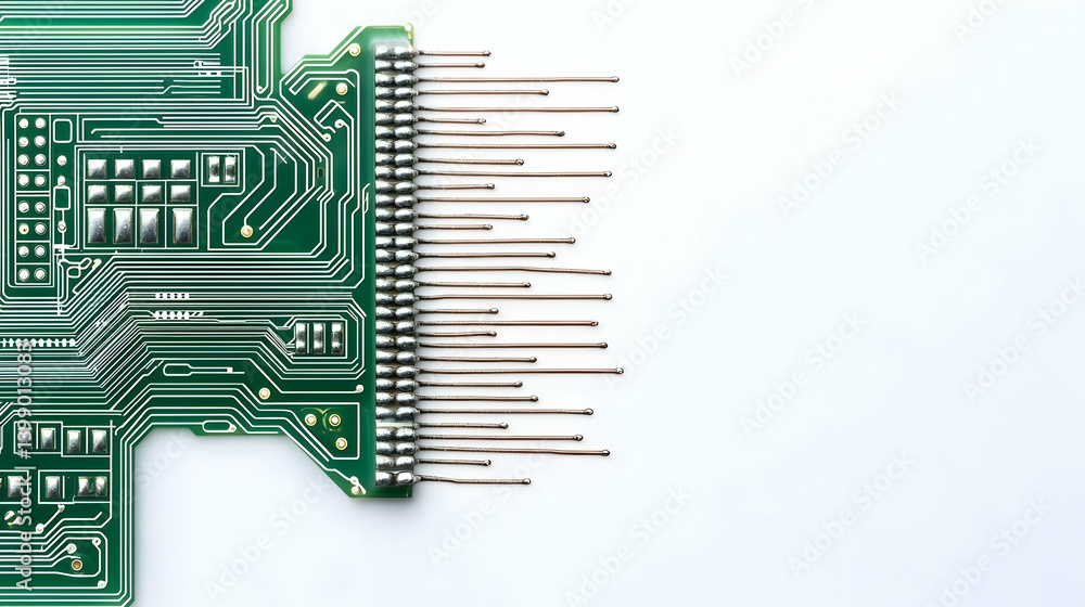Poster close up view of circuit board with complex patterns