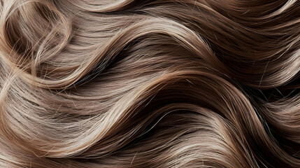 Naklejka premium Abstract Brown Hair Waves Design