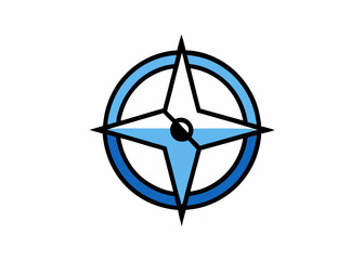 Navigation Compass Rose: A sleek compass rose design, symbolizing direction and guidance, meticulously crafted with crisp lines and a modern aesthetic. Capturing clarity and precision.
