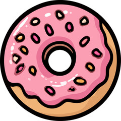 Fototapeta premium Vector Icon of A Donut