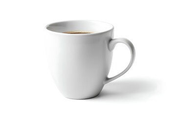 Obraz premium coffee in a white cup drink over white surface 