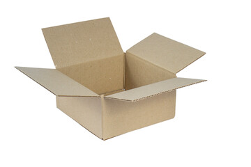 cardboard box isolated on white