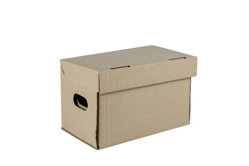 cardboard box isolated on white