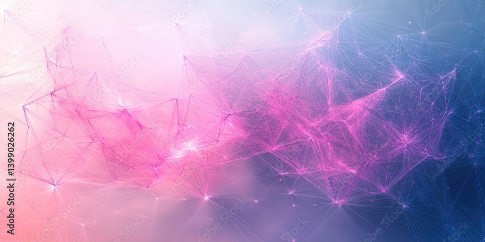 Poster geometric abstract background with lines dots plexus network digital mesh technology modern design