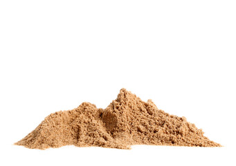Heap of wet sand on white background. Closeup © Pixel-Shot