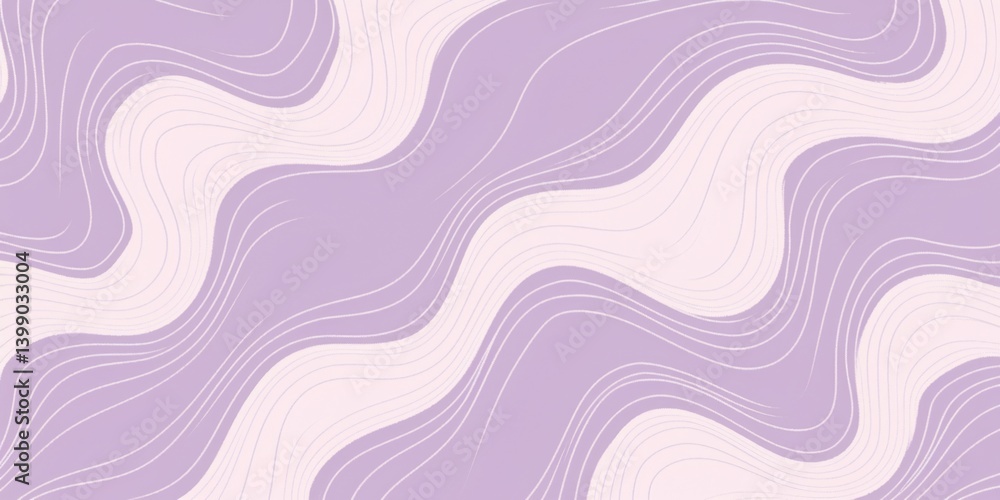 Poster lavender and cream-colored ripples creating an optical illusion pattern on the surface