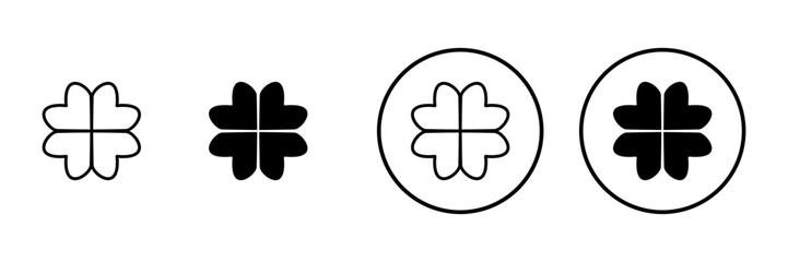 Clover icon vector. clover sign and symbol. four leaf clover icon.
